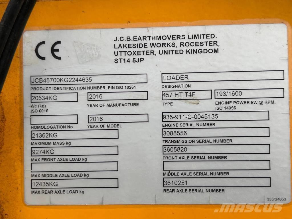JCB 457 HT Wheel Loaders