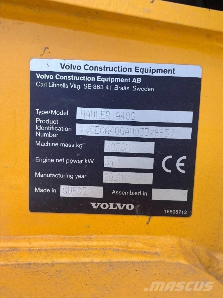 Volvo A40G Articulated Dump Trucks (ADTs)