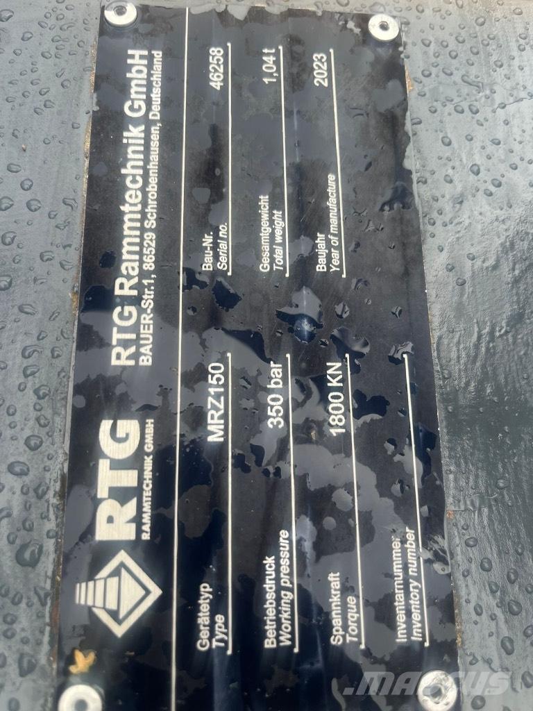 Bauer Vibro MR 145 V Piling Equipment Accessories / Spare Parts