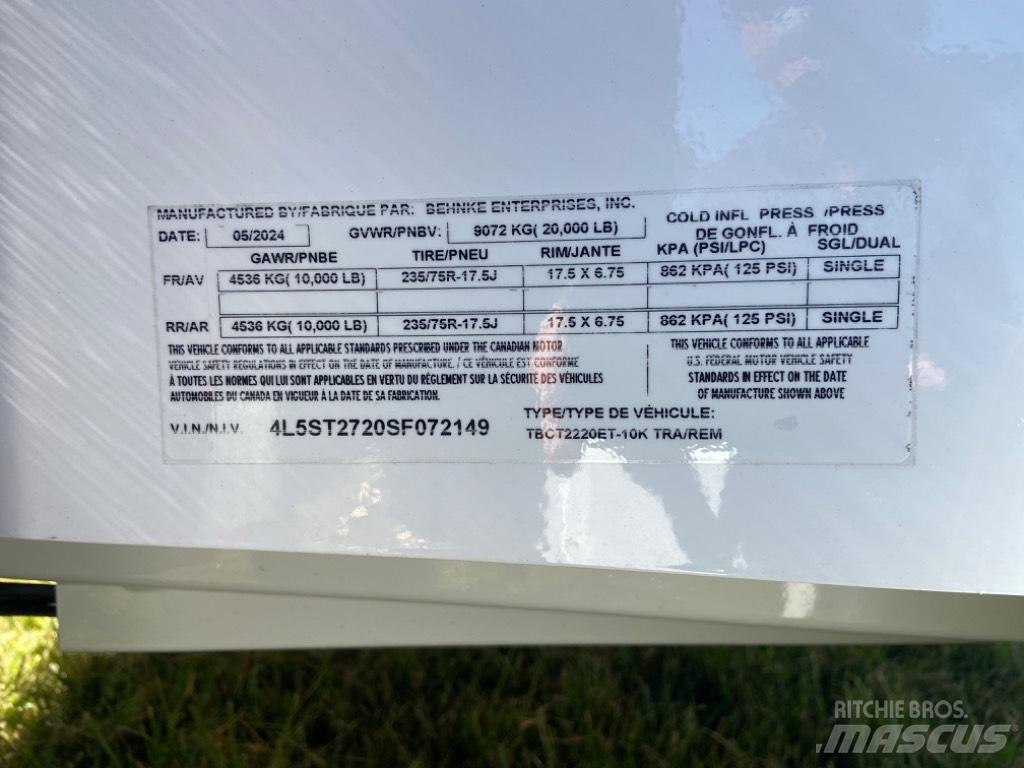 Behnke 2220ET-10K Other Trailers