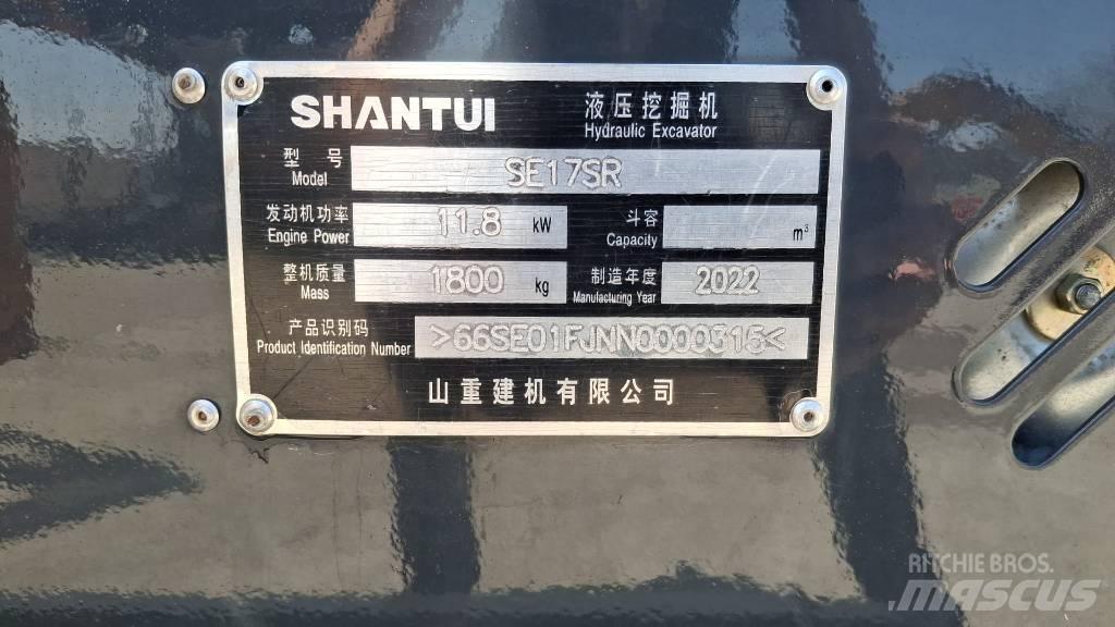 Shantui SE 17 SR Mini Excavators <7t (Mini Diggers)