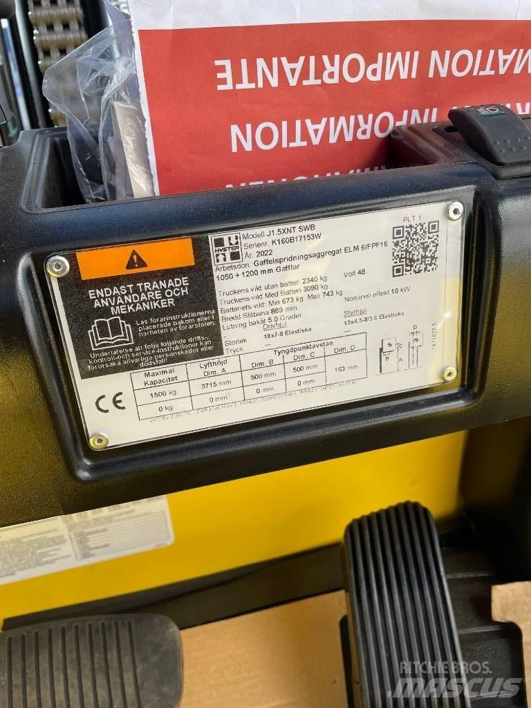 Hyster J1.5 XNT  1,5t Electric Forklifts