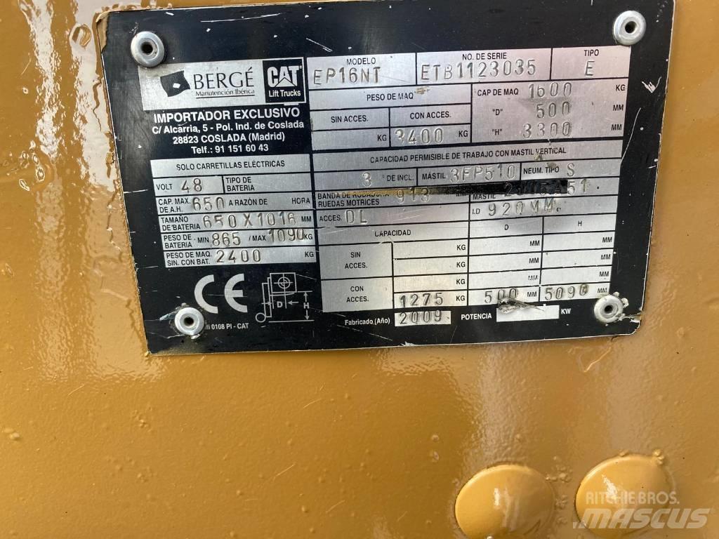 CAT EP 16 NT Electric Forklifts
