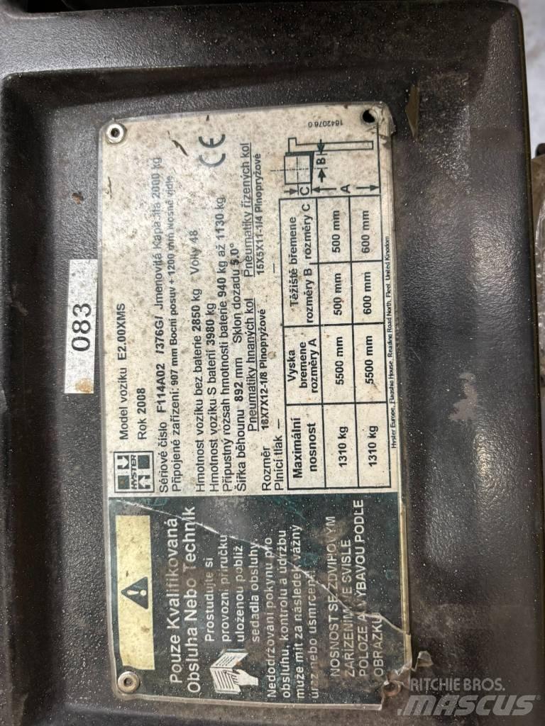 Hyster E2.00XMS Electric forklift trucks