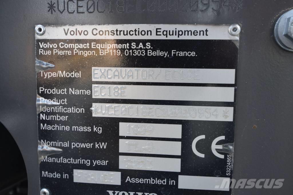 Volvo EC 18 E Mini Excavators <7t (Mini Diggers)