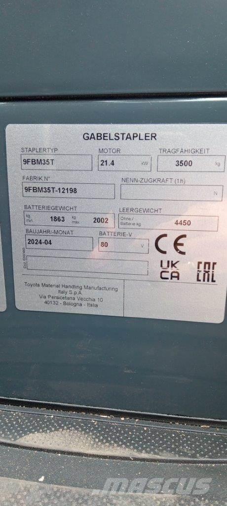 Toyota 9FBM35T Electric Forklifts