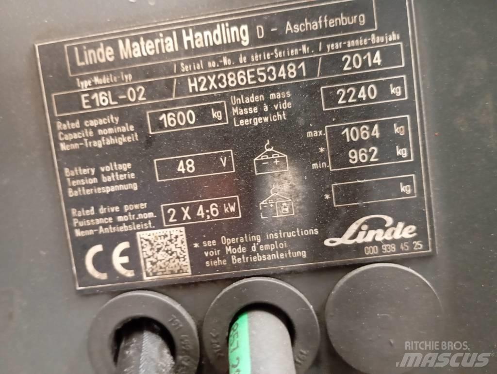 Linde E 16 Electric Forklifts