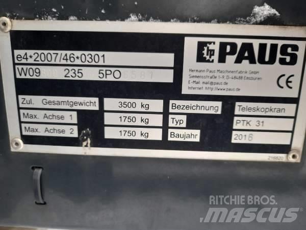 Paus PTK 31 Other Cranes and Lifting Machines