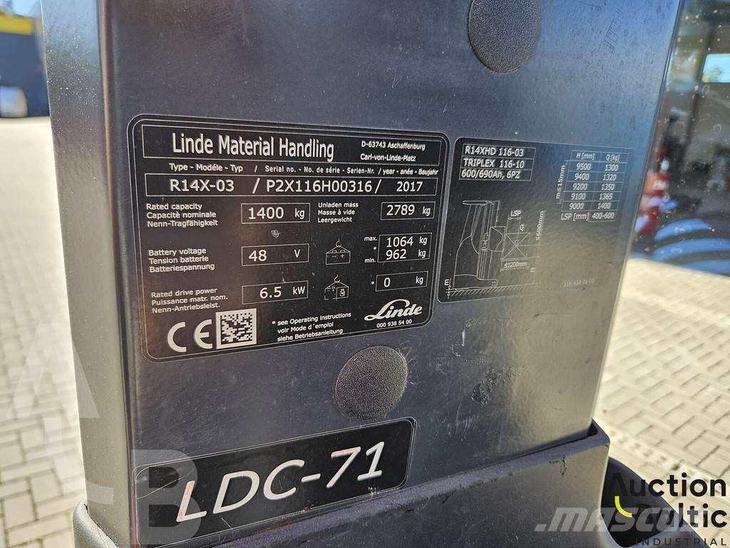 Linde R14X-03 Medium lift order picker