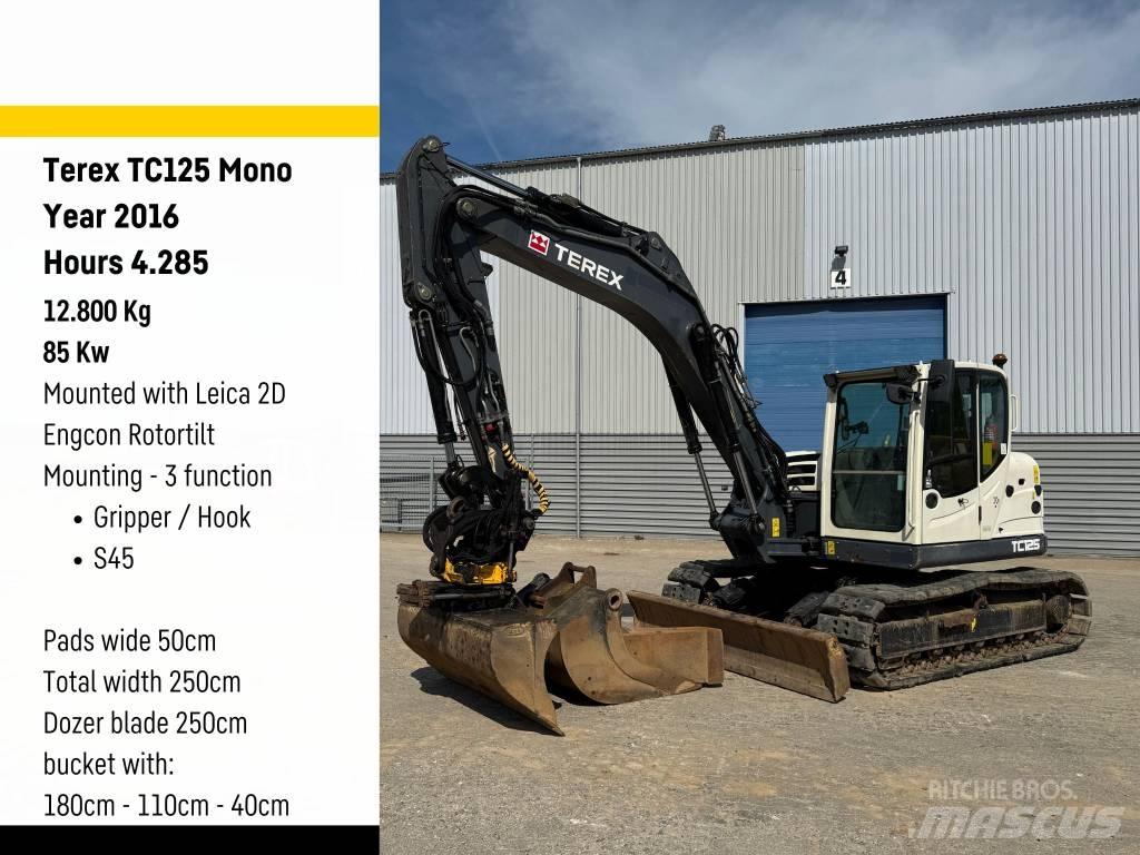 Terex Ecotec TC125 Mini excavators  7t - 12t