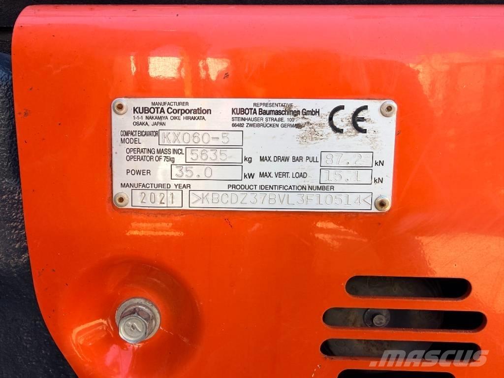 Kubota KX060-5 GLS2 Mini Excavators <7t (Mini Diggers)