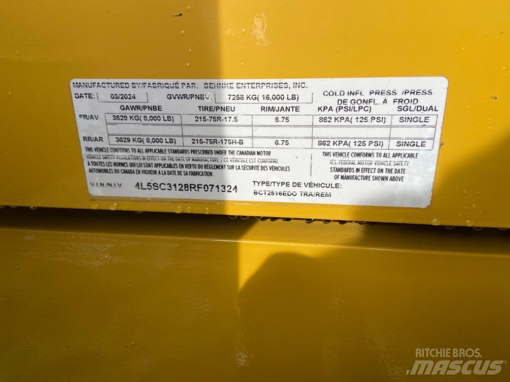 Behnke 2516EDO-8K Other Trailers