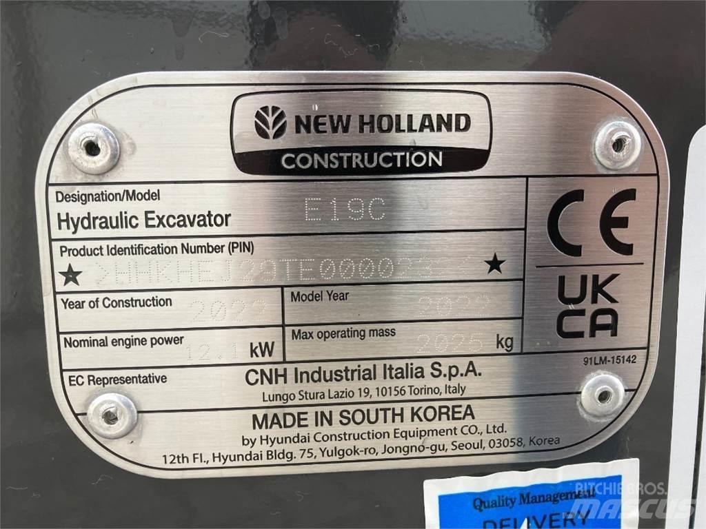 New Holland E 19C Mini Excavators <7t (Mini Diggers)