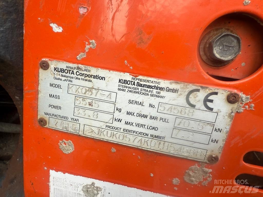 Kubota KX 057-4 Mini Excavators <7t (Mini Diggers)