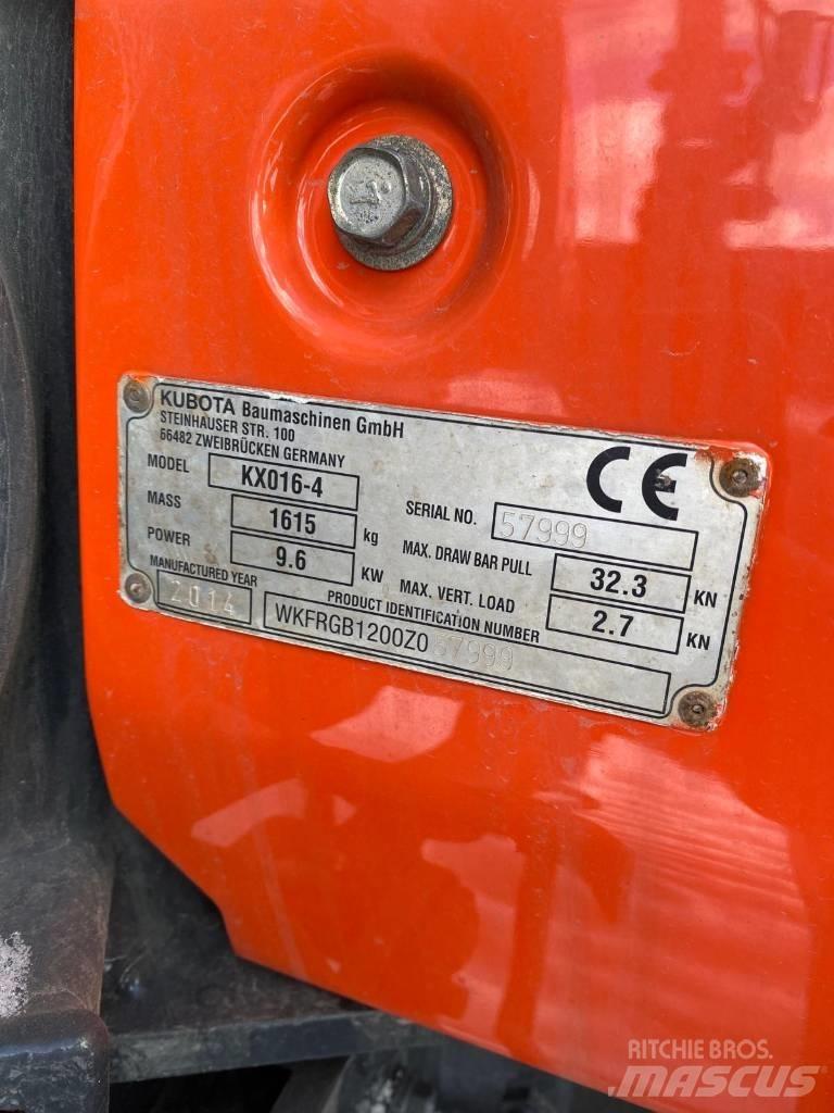 Kubota KX016-4 Mini Excavators <7t (Mini Diggers)