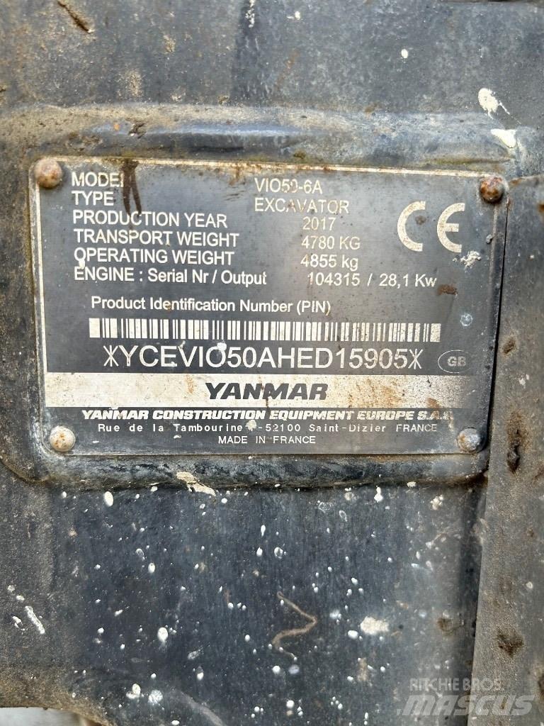 Yanmar VI050 - 6A Mini Excavators <7t (Mini Diggers)