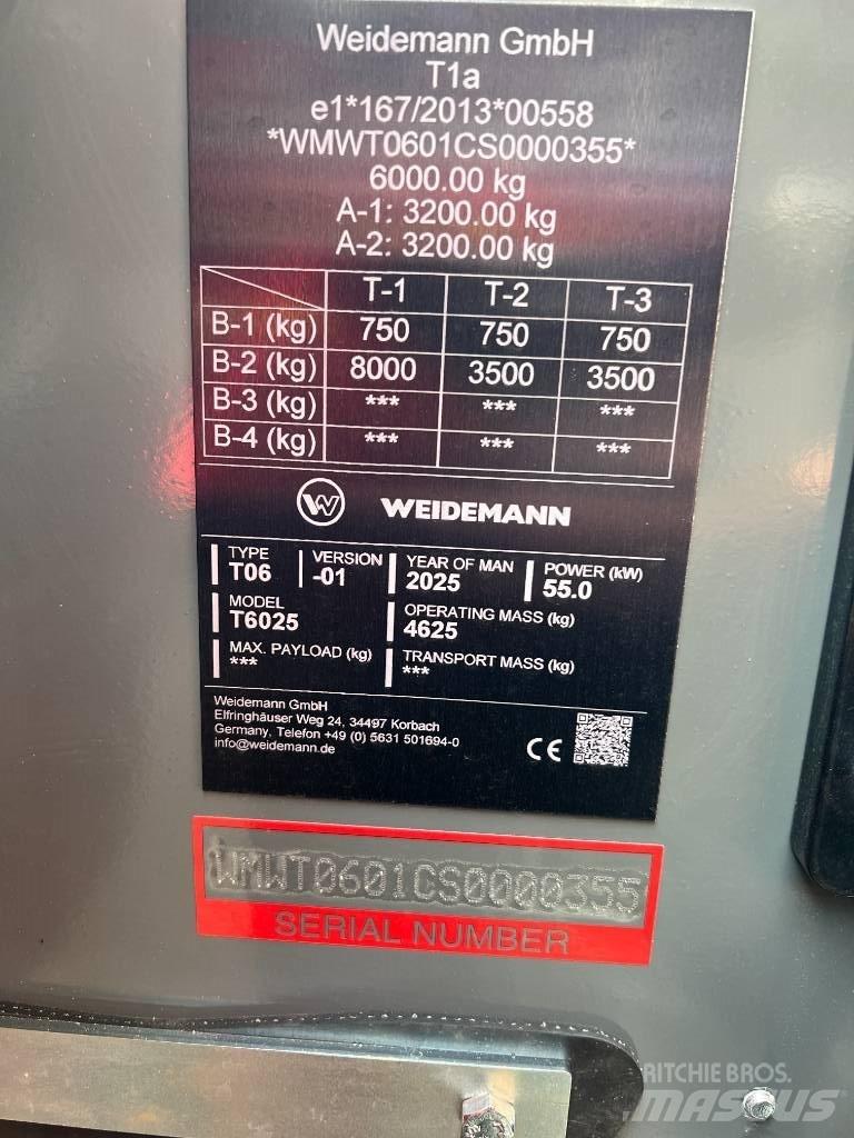Weidemann T6025 Telescopic wheel loaders