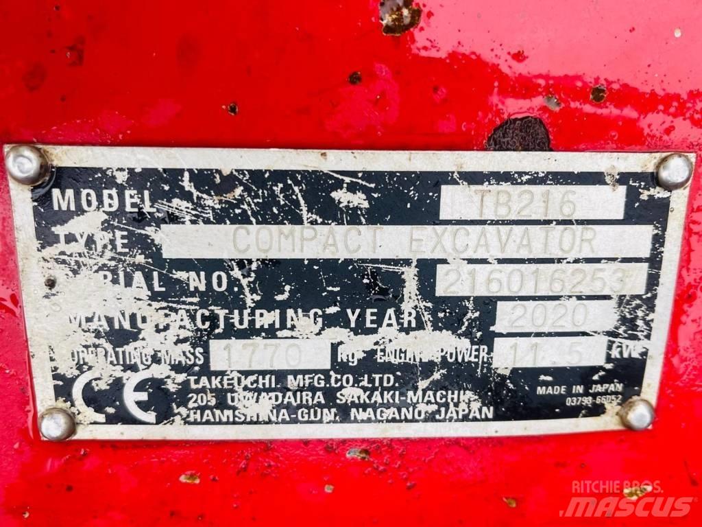 Takeuchi TB 216 Mini Excavators <7t (Mini Diggers)