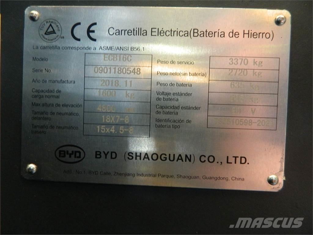 BYD ECB16C Electric Forklifts
