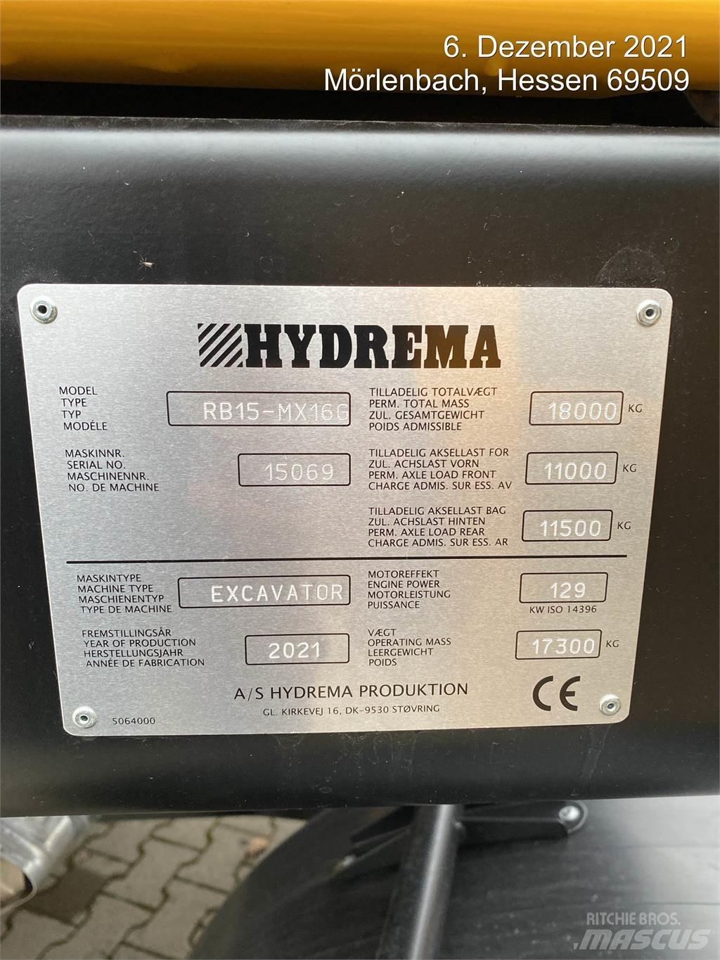 Hydrema MX16G Wheeled Excavators
