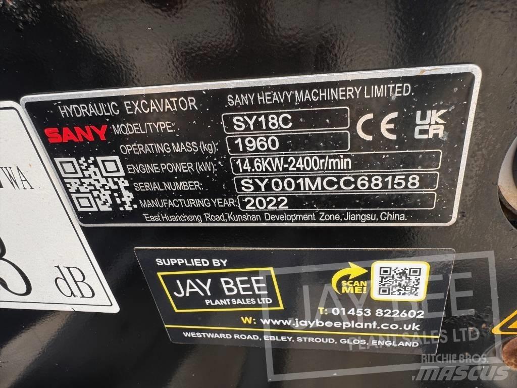 Sany SY 18 C Mini Excavators <7t (Mini Diggers)