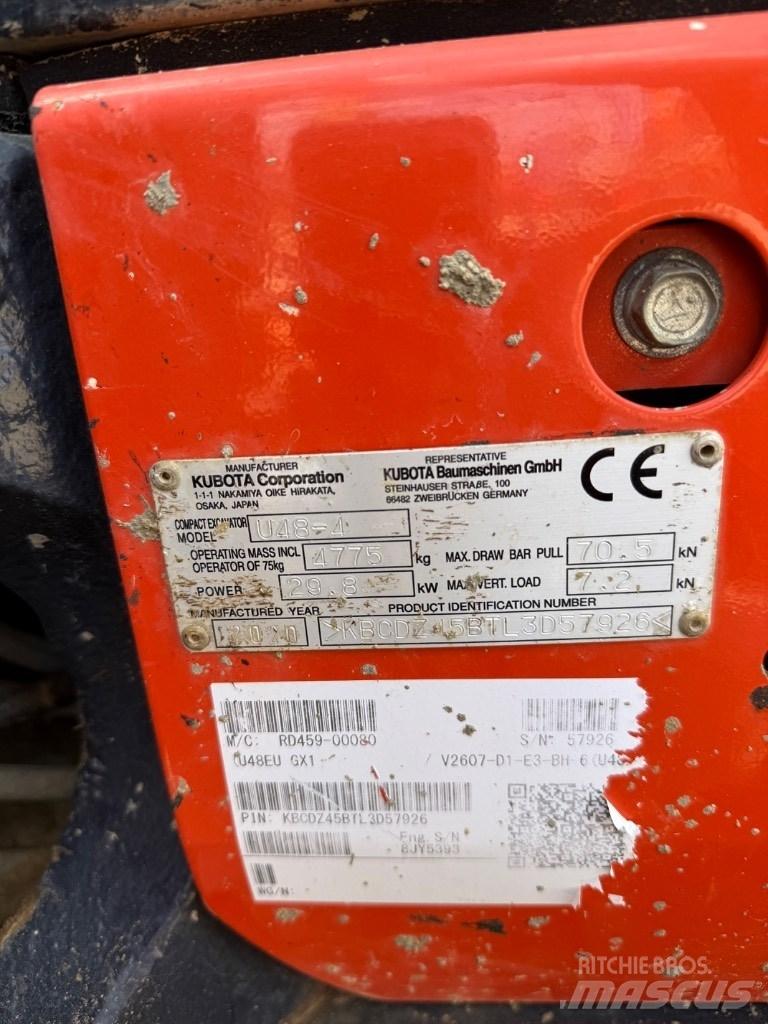 Kubota U 48 Mini Excavators <7t (Mini Diggers)