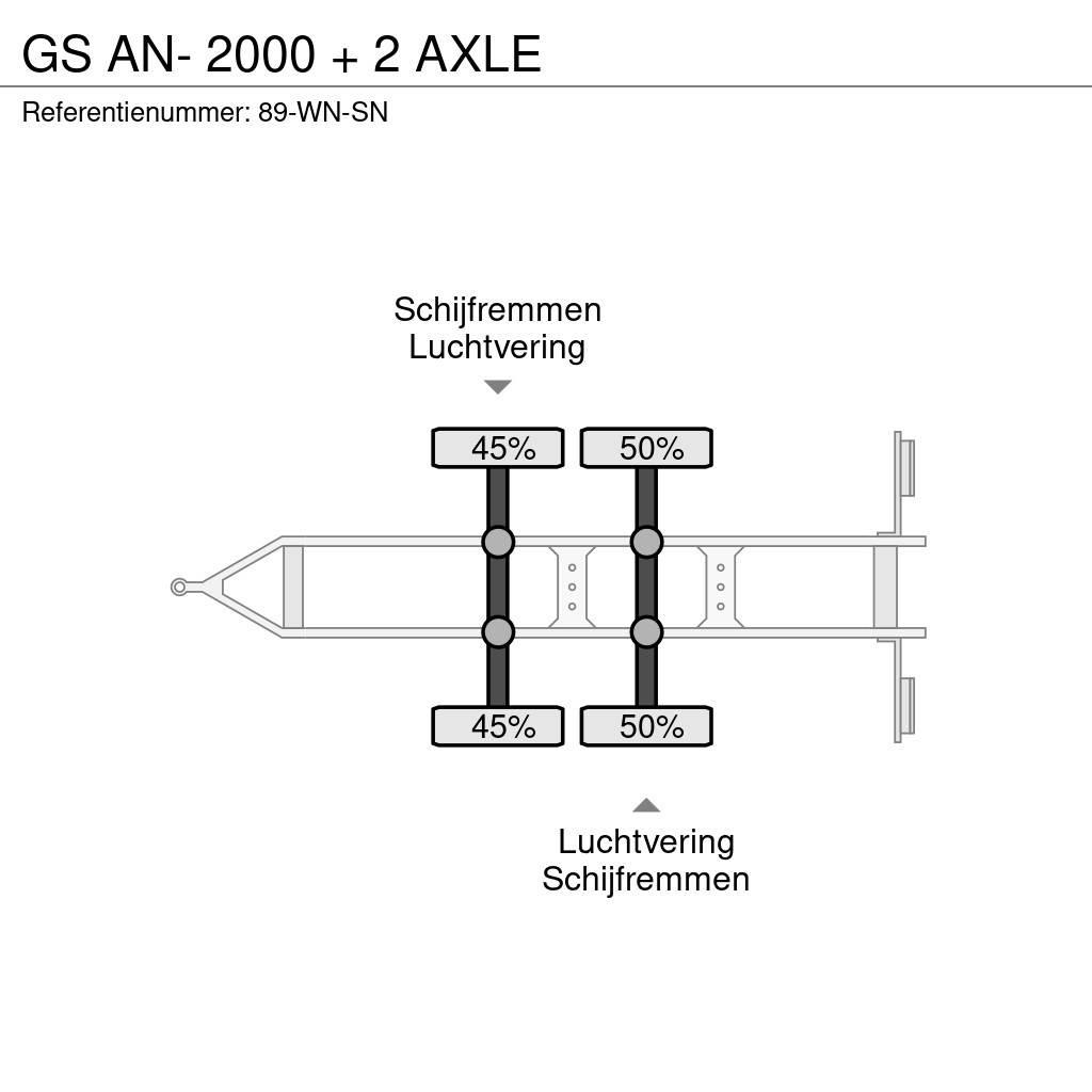 GS AN- 2000 + 2 AXLE Flatbed Trailers