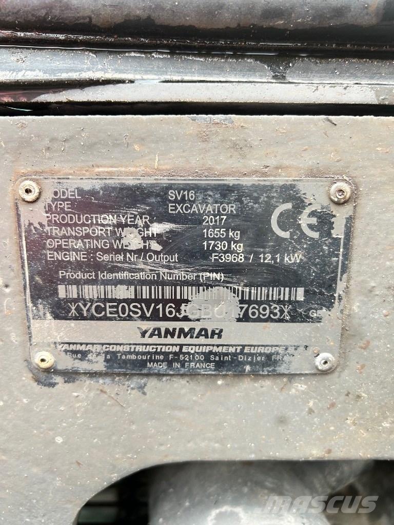 Yanmar SV 16 Mini Excavators <7t (Mini Diggers)