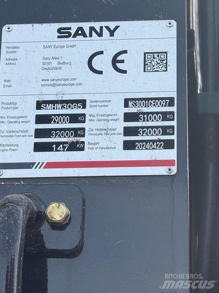 Sany SMHW 30 G5 Waste / Industry Handlers
