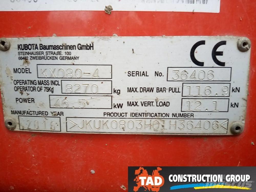 Kubota KX 080-4 Mini excavators  7t - 12t