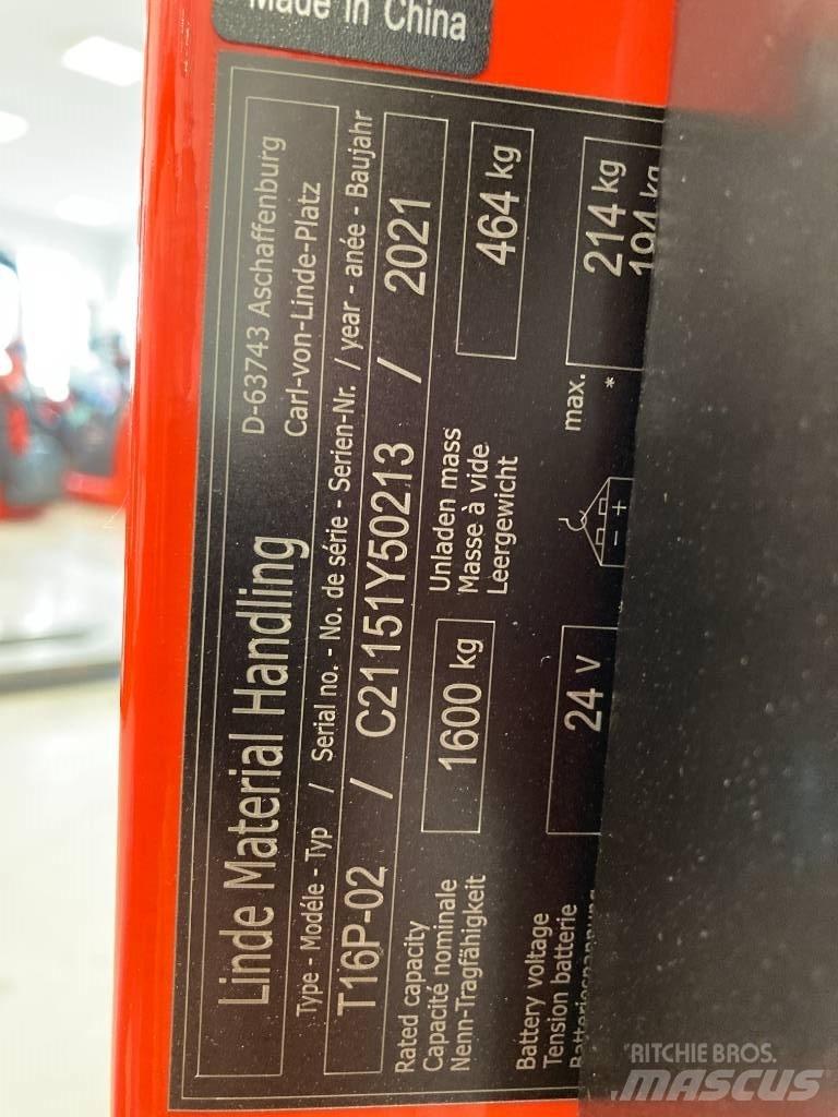 Linde T16P/1151-02 Low lifter with platform