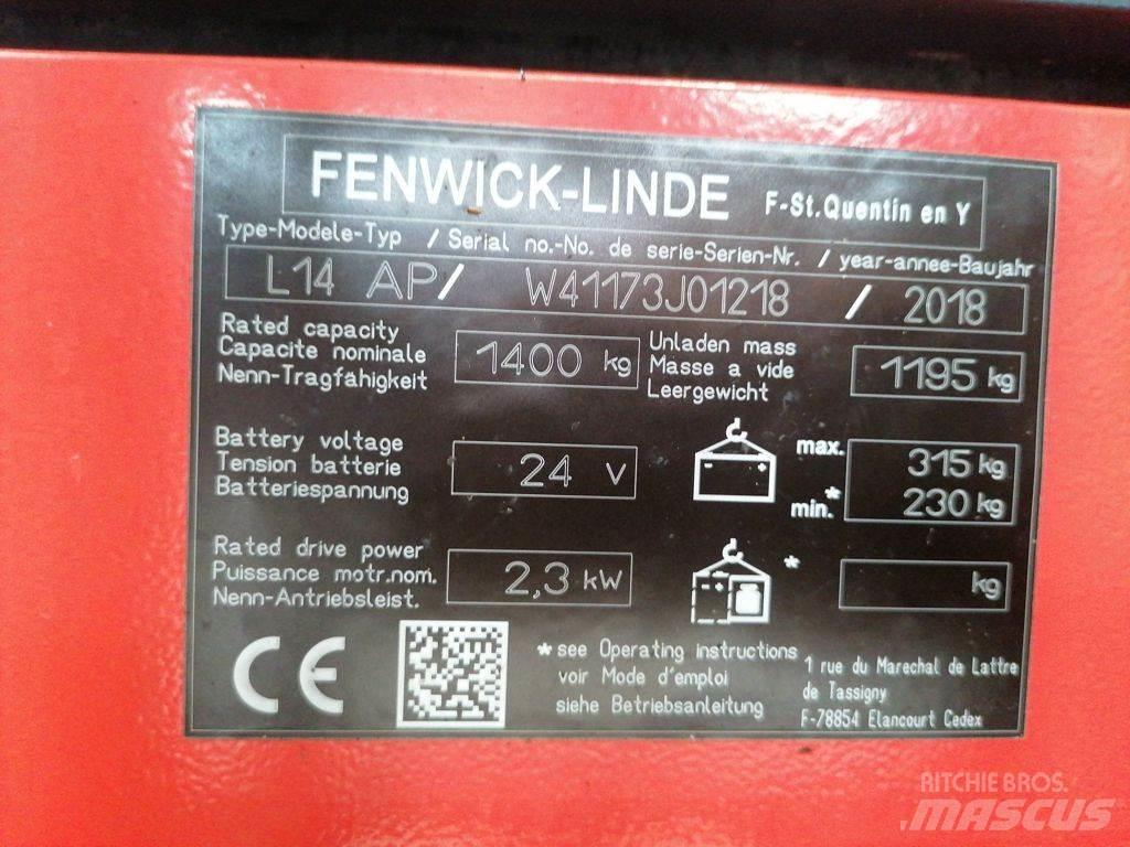 Linde L14 AP Pedestrian stacker
