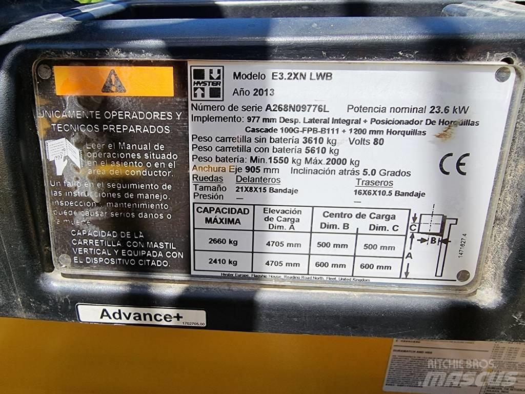 Hyster E 3.20 XN LWB Electric Forklifts
