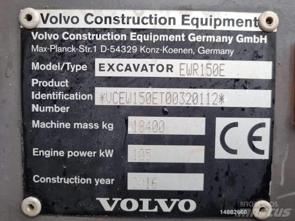 Volvo EWR 150 E Wheeled Excavators