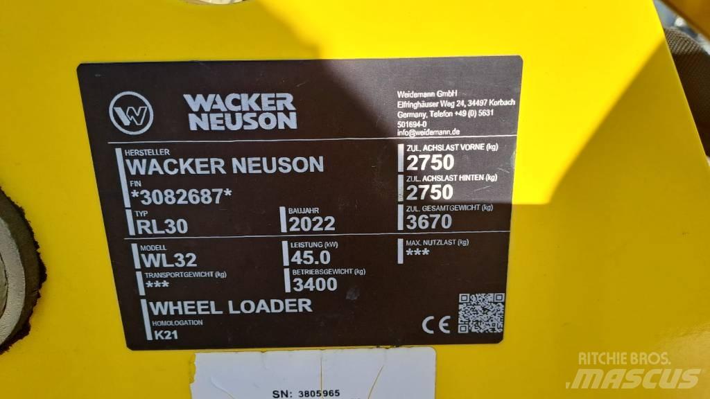 Wacker Neuson WL32 Wheel Loaders