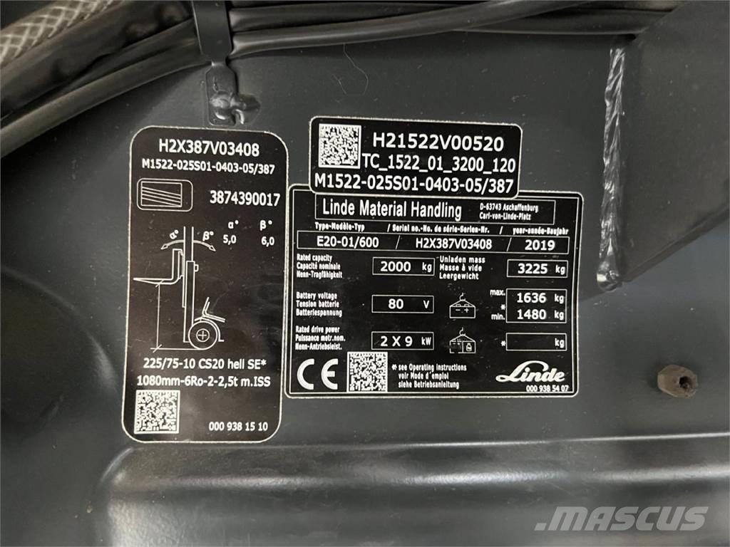 Linde E 20H-01/600 Electric Forklifts