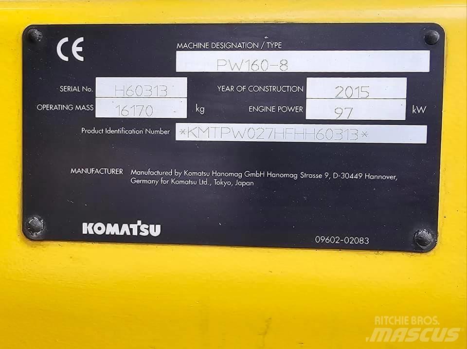 Komatsu pw 160 -8 Wheeled Excavators