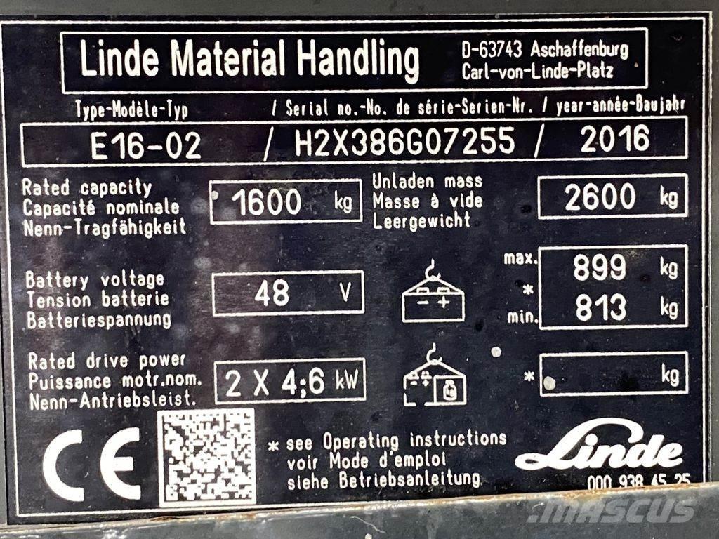 Linde E16-02 Electric Forklifts