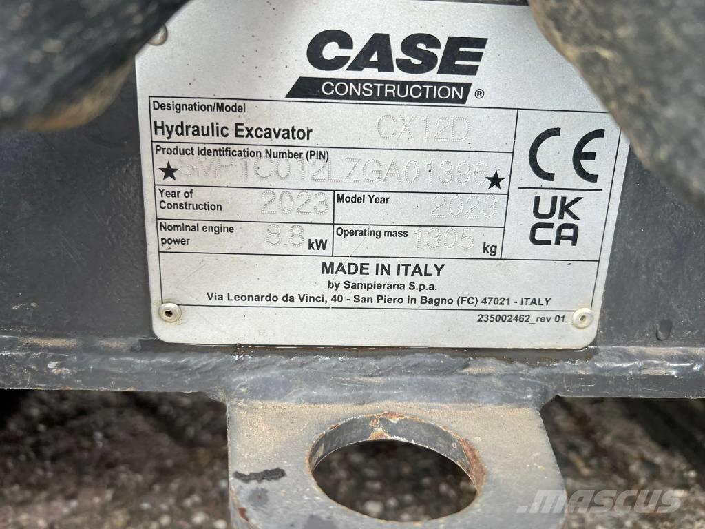 CASE CX 12 D Mini Excavators <7t (Mini Diggers)