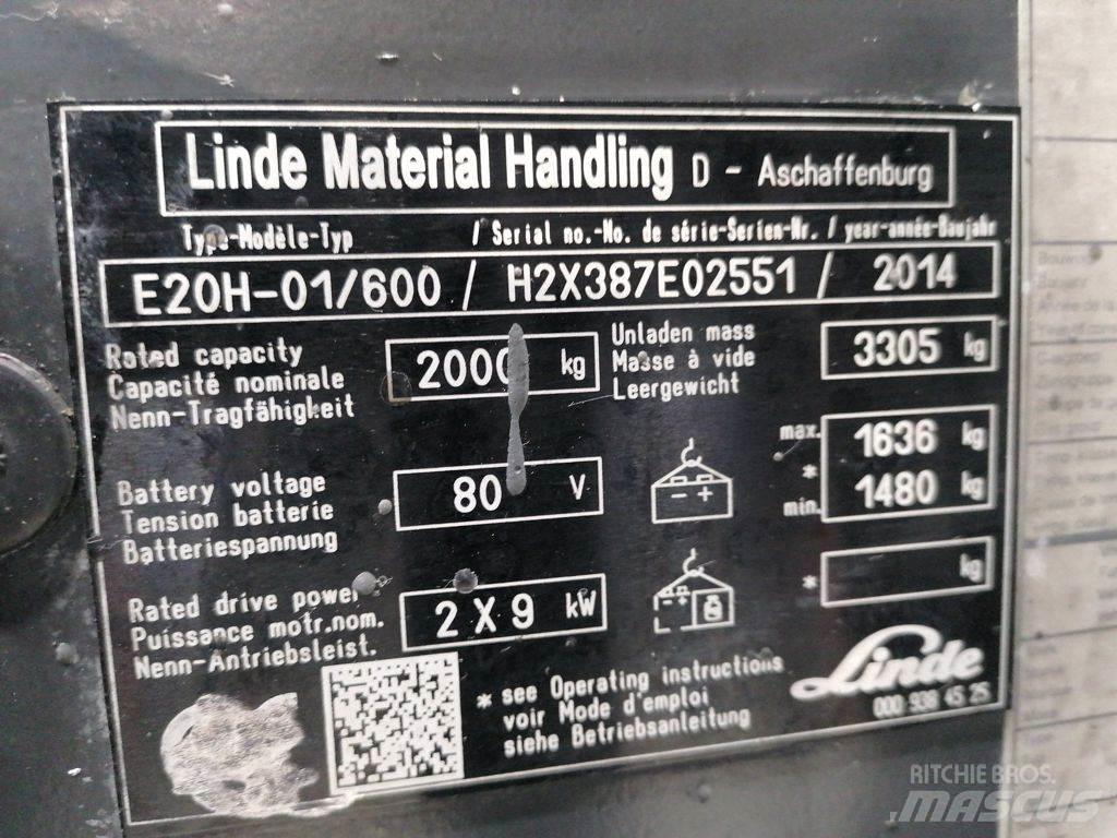 Linde E20H-01/600 Electric Forklifts