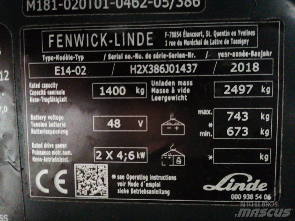 Linde E14-02 Electric Forklifts
