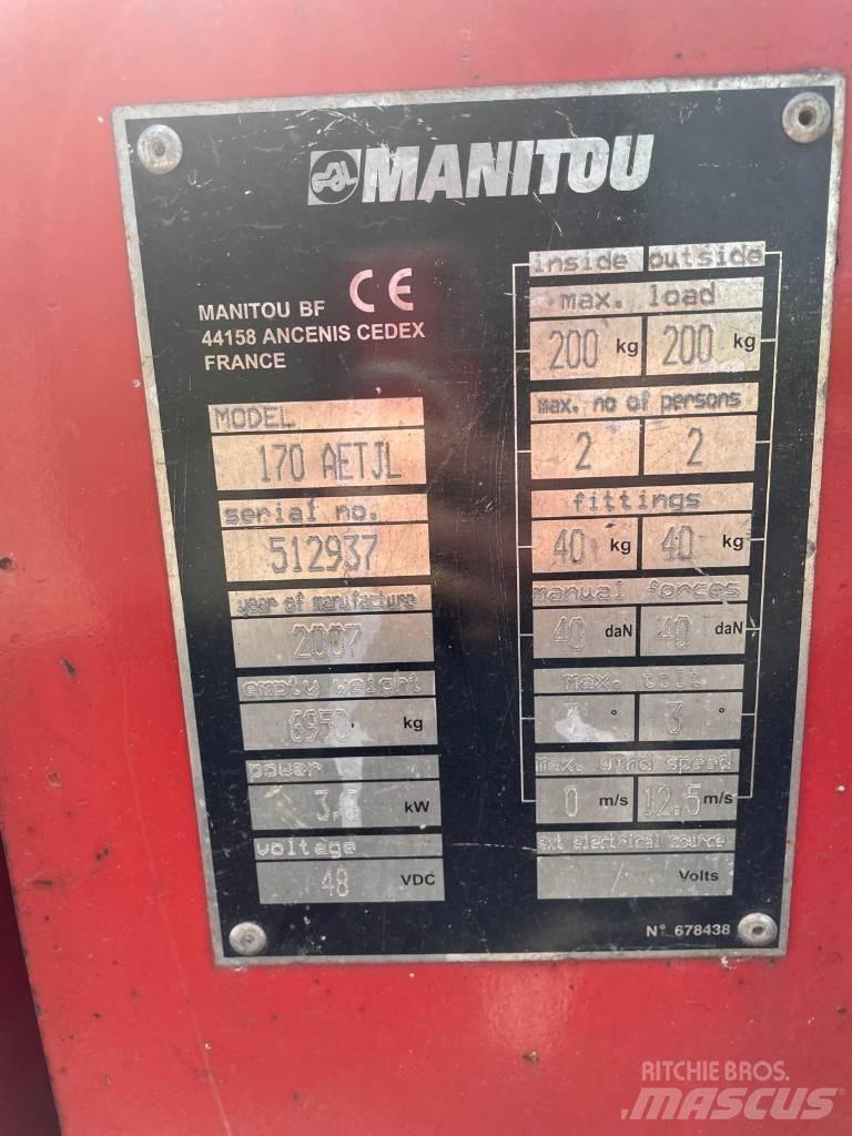Manitou 170 AETJL Articulated boom lifts