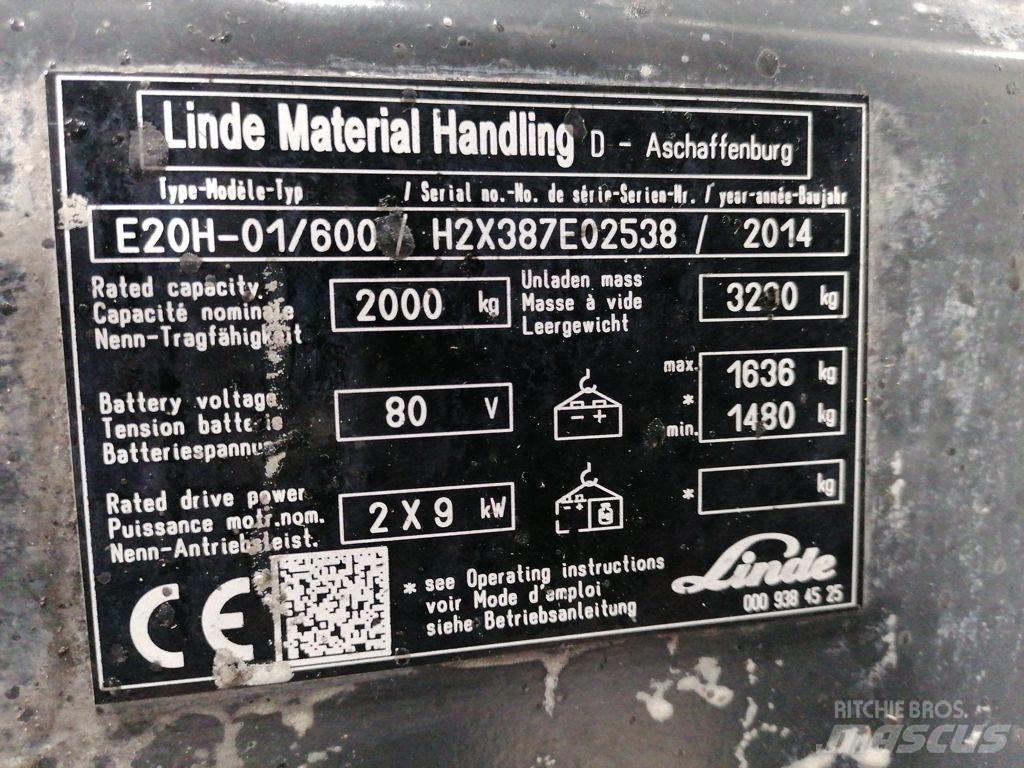 Linde E20H-01/600 Electric Forklifts