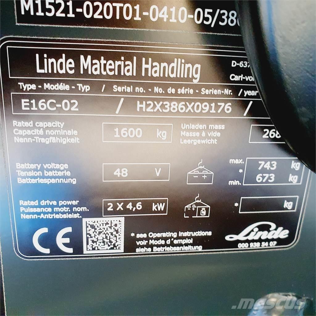 Linde E16C Electric Forklifts