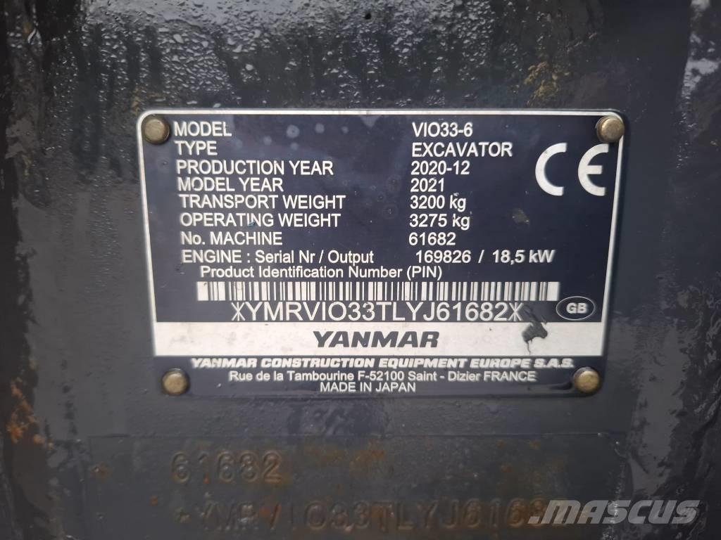 Yanmar Vio 33-6 Mini Excavators <7t (Mini Diggers)