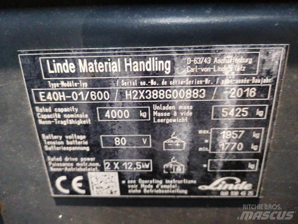 Linde E40H-01/600 Electric Forklifts