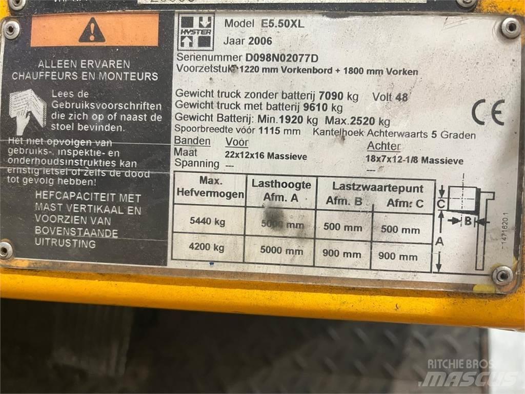 Hyster E5.50XL Electric Forklifts