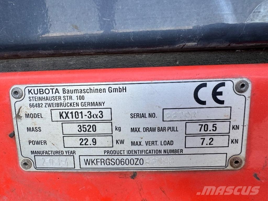Kubota KX 101-3 A 3 Mini Excavators <7t (Mini Diggers)