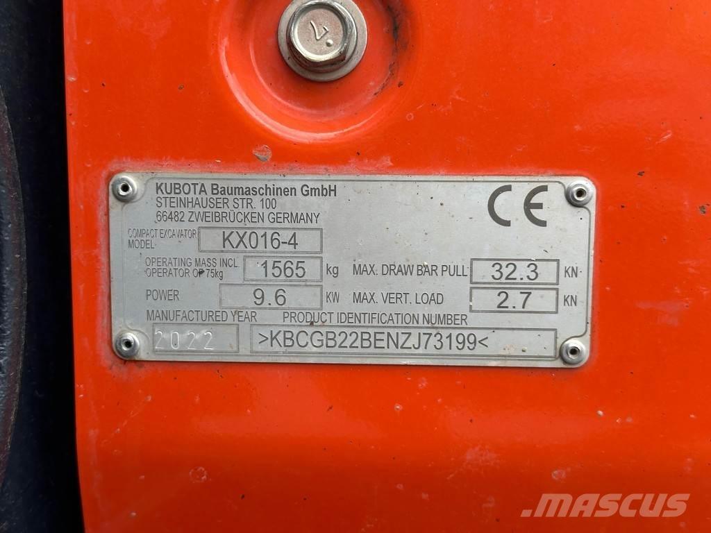 Kubota KX016-4 Mini Excavators <7t (Mini Diggers)