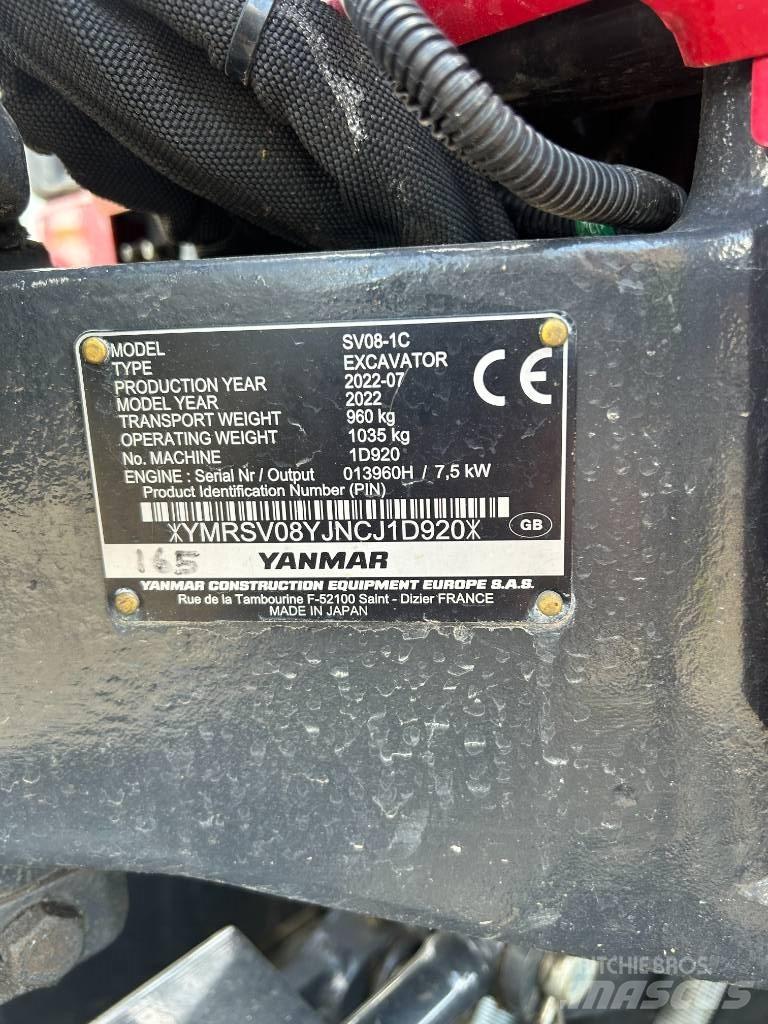 Yanmar SV08-1C Mini Excavators <7t (Mini Diggers)